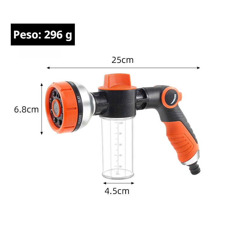 Pistola de agua a alta presión multifuncional para lavar coches, fertilizar y regar flores