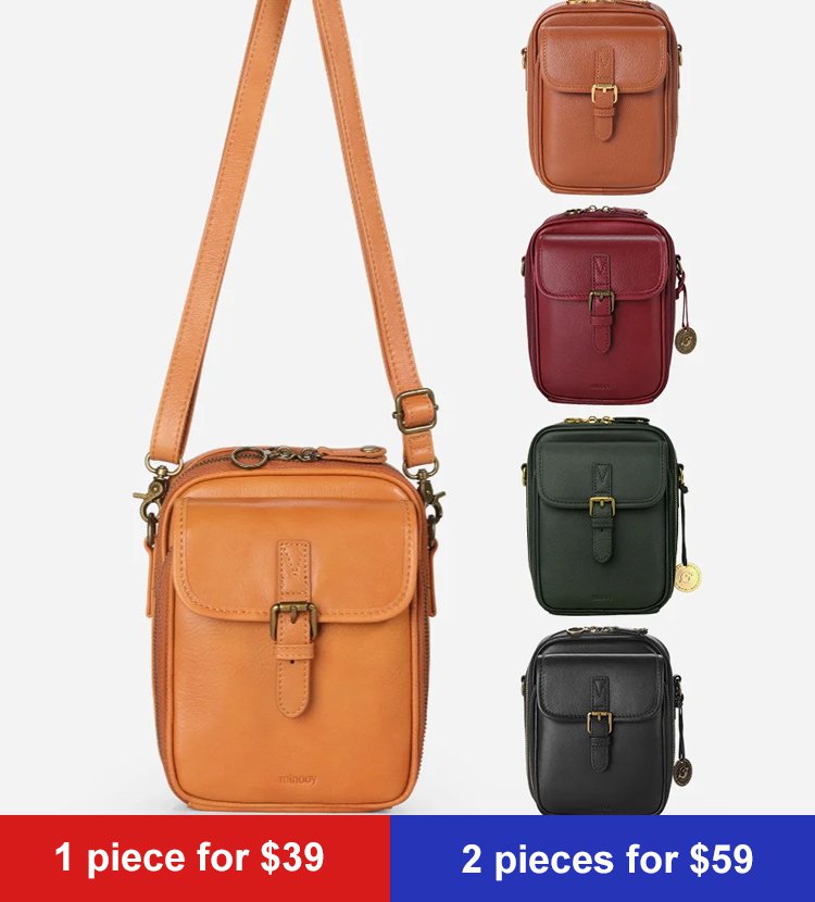 Vintage Double Layer Large Capacity Messenger Bag