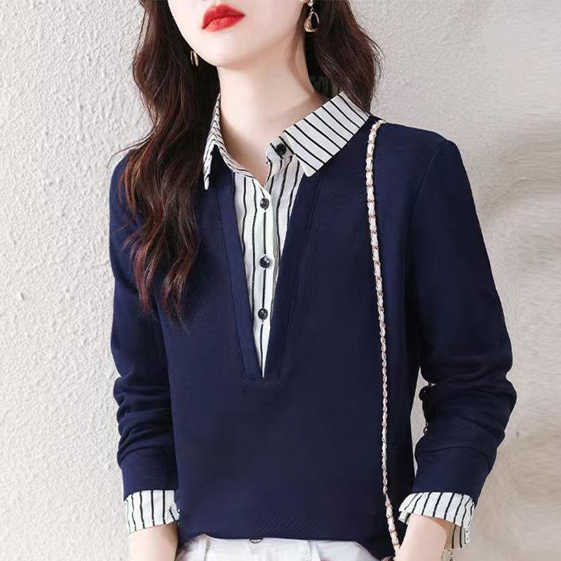 가짜 투피스 셔츠 여 긴팔 맨투맨 봄가을 신상 스타일리쉬 니트 상의 이너