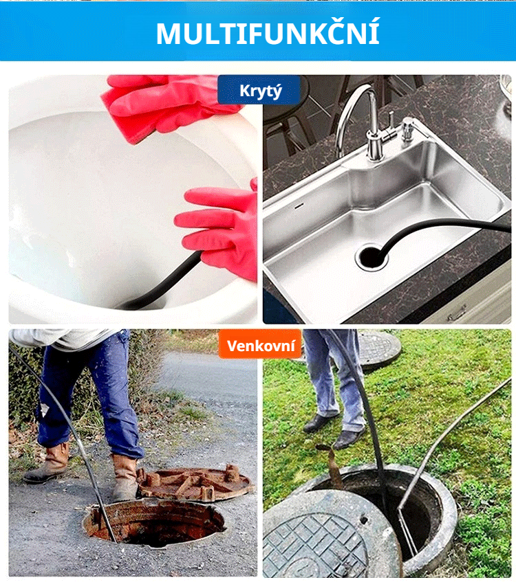 Tryska na uvolnění usazenin v potrubí