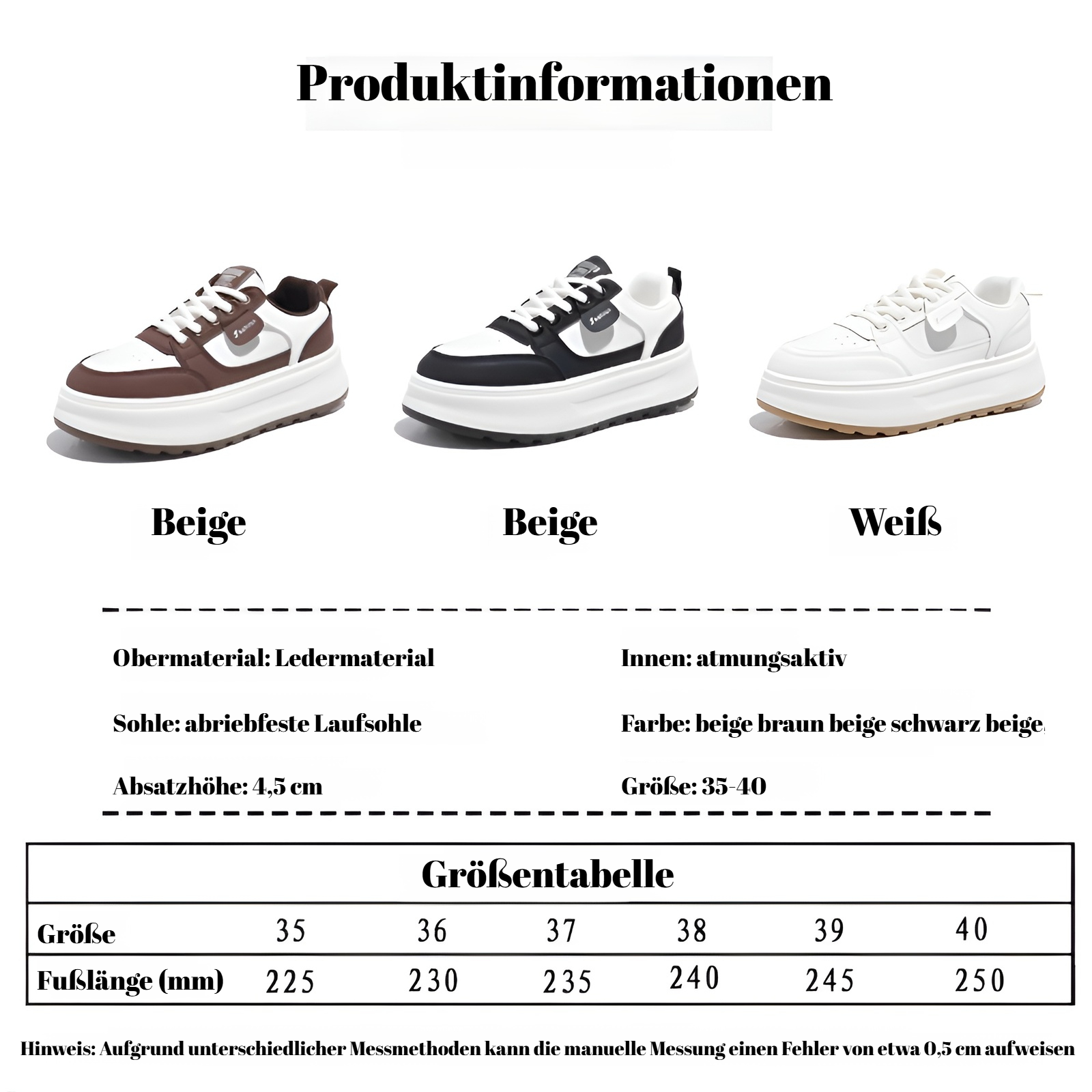 2025 Frühling weiße Schuhe neue koreanische Version von Freizeitschuhen ins weibliche Studentin Frei
