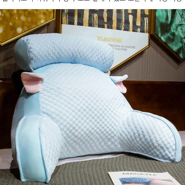 【팔걸이가 있어 더 편안한】 시원한 아이스 콩쿠션 사계절 사용, 답답하지 않음