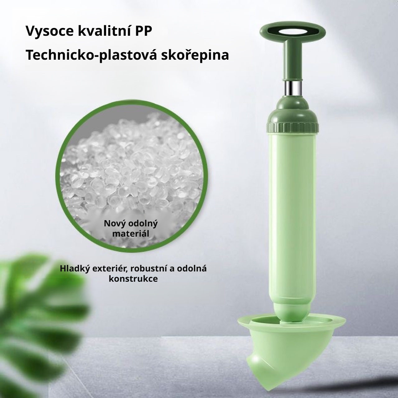 Výkonný vakuový zvon na toaletu, kožený zvon na čištění odpadů