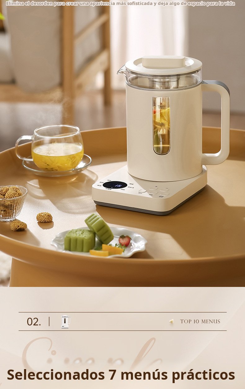 Hervidor de vidrio elegante para uso doméstico