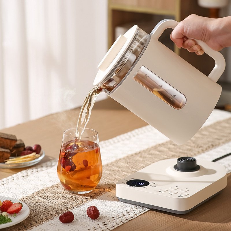 Hervidor eléctrico de vidrio para el hogar, hervidor de agua multifunción, tetera de decocción