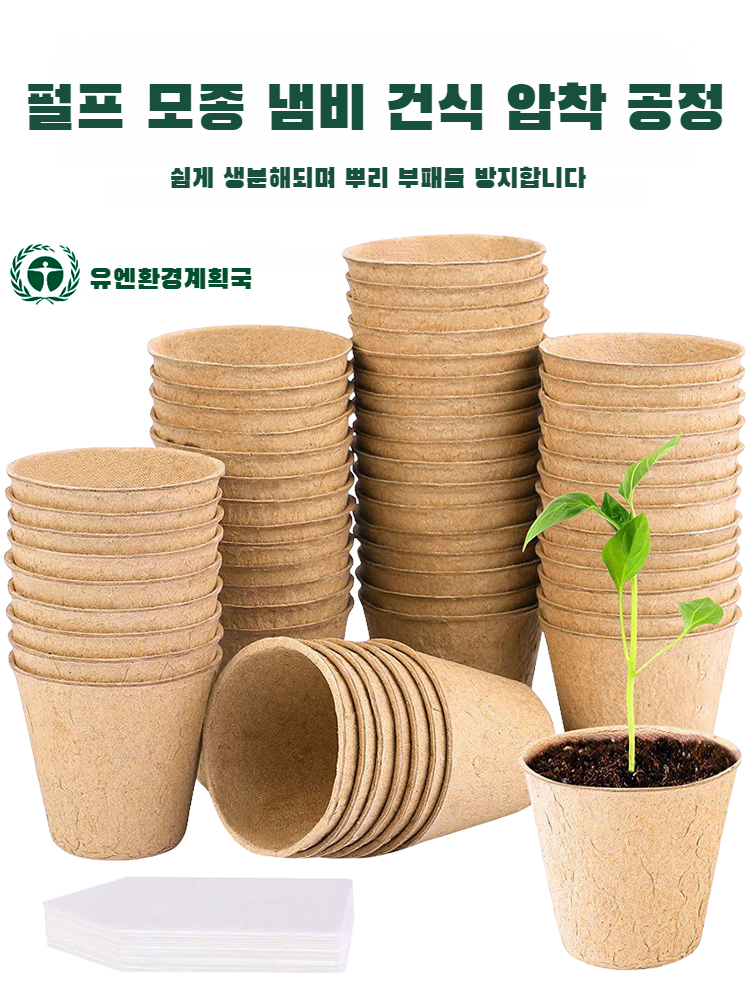 친환경 생물 분해성 페트 화분 친환경 지속 가능한 원예 분해성