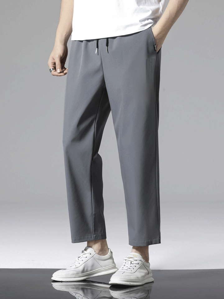 남자 트레이닝 배기팬츠 아이스 얇은 쿨링 배기 정장바지 일자 와이드 트레이닝 캐주얼팬츠