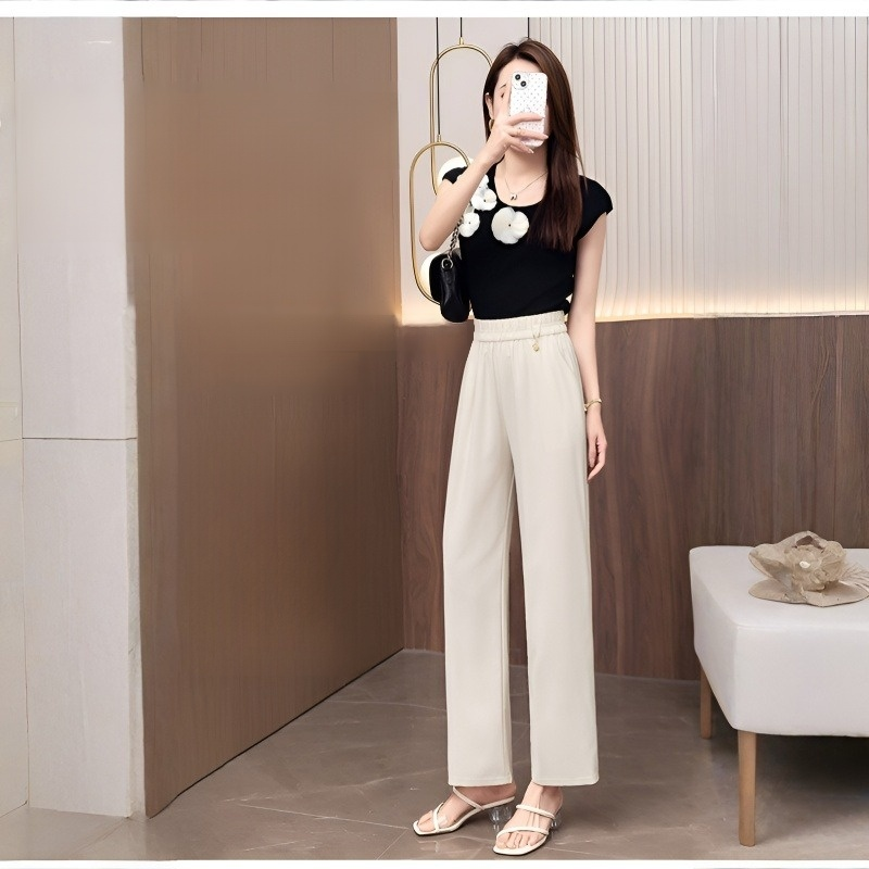  Elegante Damen Weite Gerade Hose – Luftige Sommerhose für einen Schlanken Look
