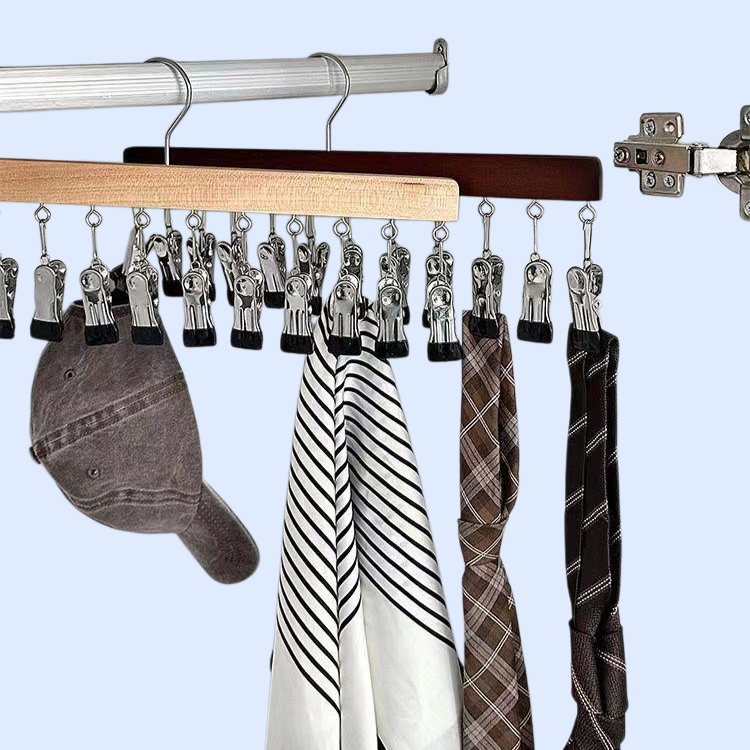 ステンレス木製物干しラック