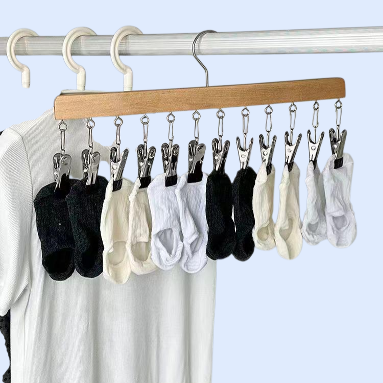 ステンレス木製物干しラック