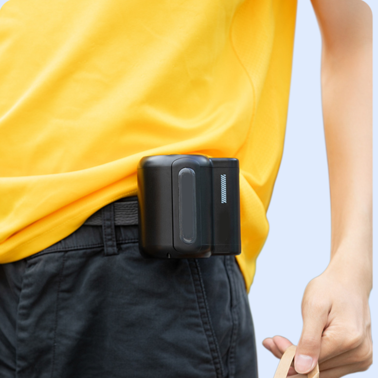 新しいF013屋外腰掛けファン、強力な風力ポータブルファンUSB充電ファン、建設現場ポータブル小型ファン、冷却エアコンファン