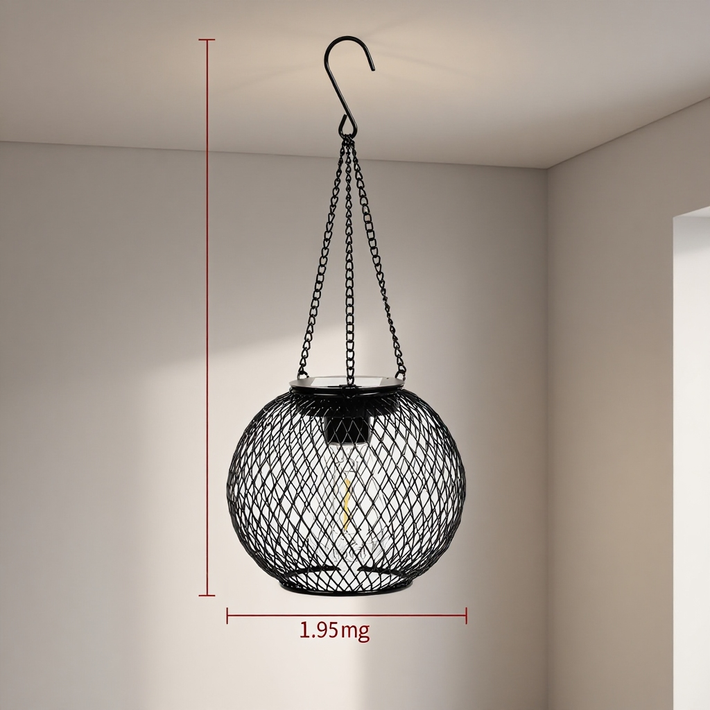 ソーラー鉄ランタンランプレトロネットシャンデリア屋外ガーデン中庭装飾中空ランタン超明るい