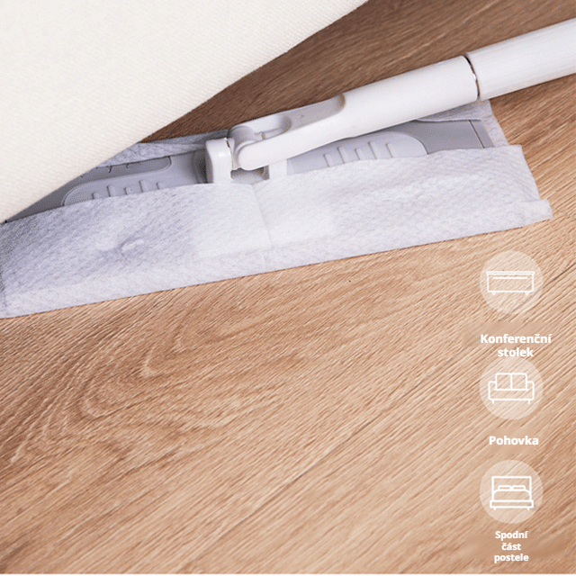 Multifunkční elektrostatický mop na odsávání prachu bez použití rukou