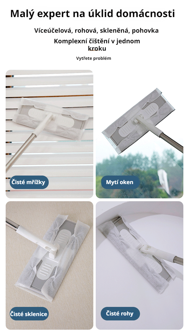 Praktický mop pro rychlý a efektivní úklid domácnosti