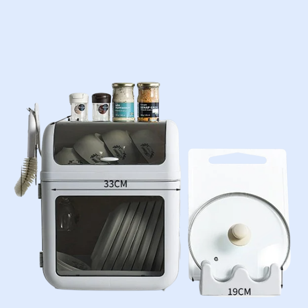 大容量キッチンキャビネット水切り食器＆カトラリーホルダー