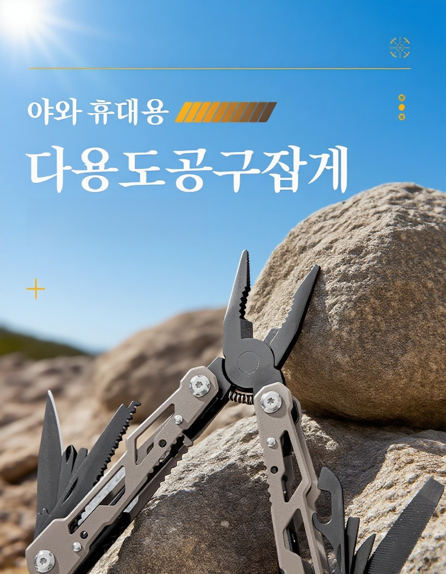 아웃도어 접이식 다용도 공구집게 전체 모습