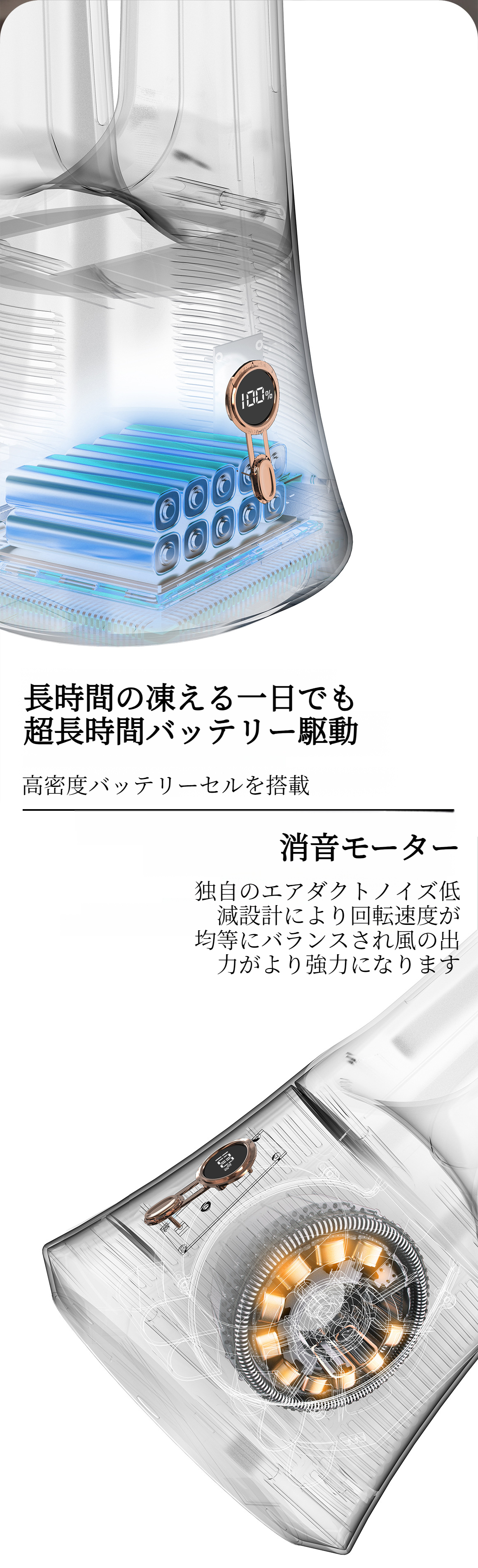 コンパクト卓上ファンの省スペース設置例