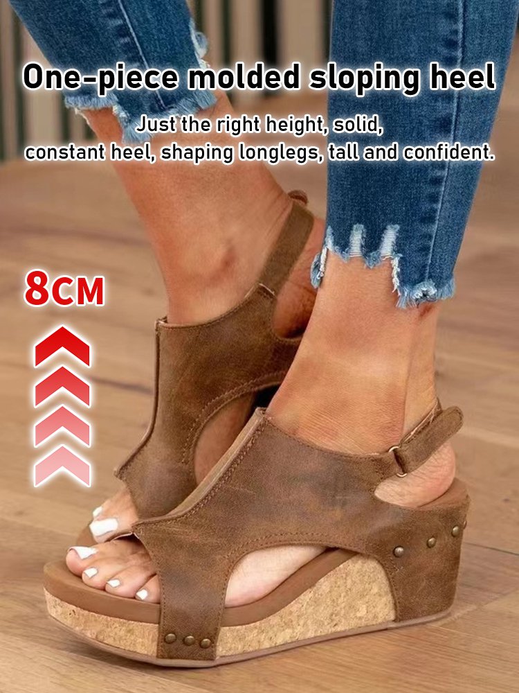 Explosive thick bottom hundred matching Roman sandals female