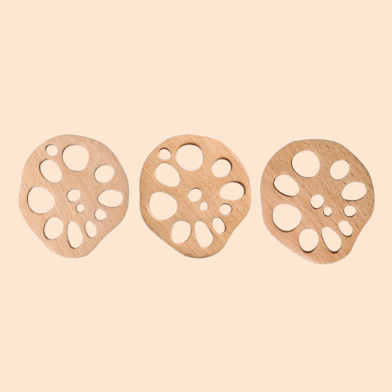 식당 물컵용 너도밤나무 커피 코스터