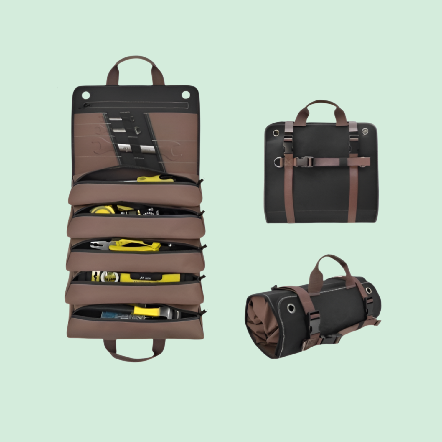 大容量のロールアップ式ポータブルオックスフォード布多機能電気技師用新ツールバッグ修理収納ツールバッグ