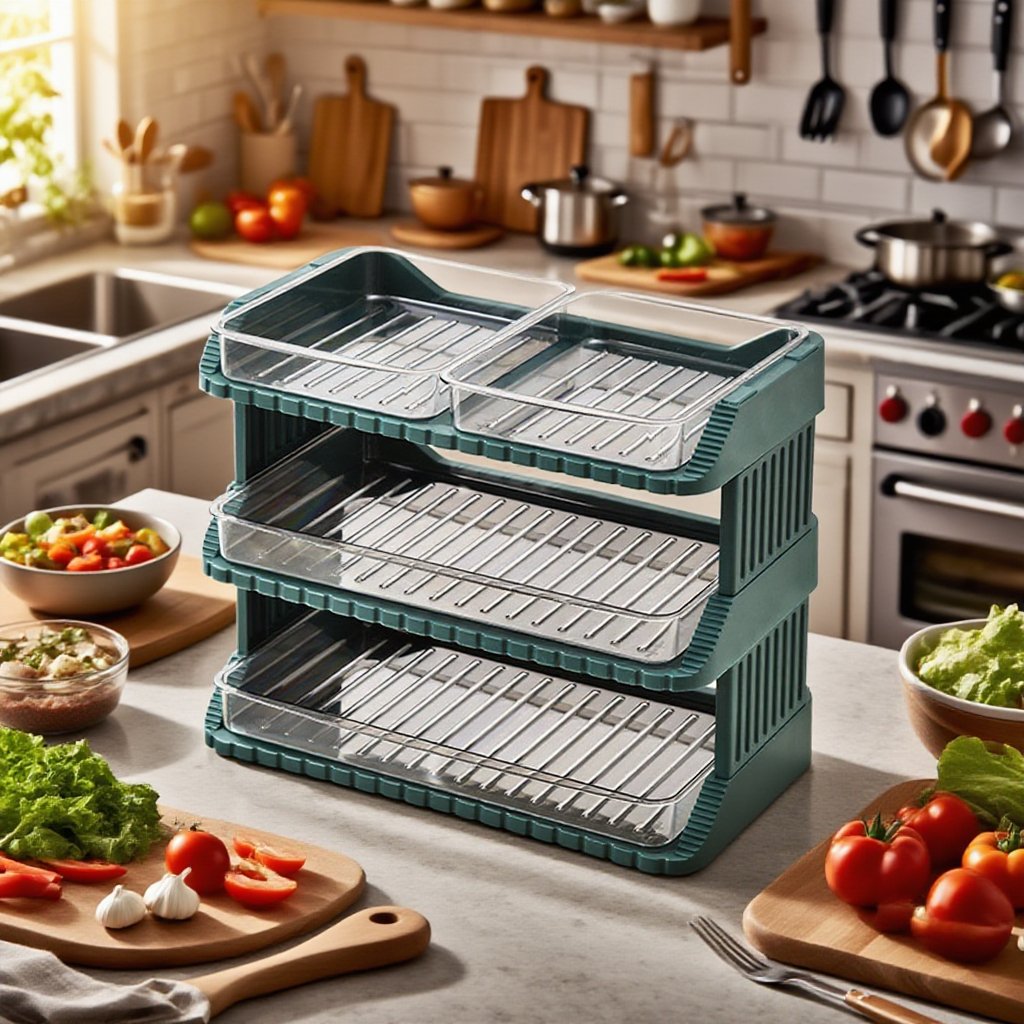 모임에 적합한 다층 요리 접시