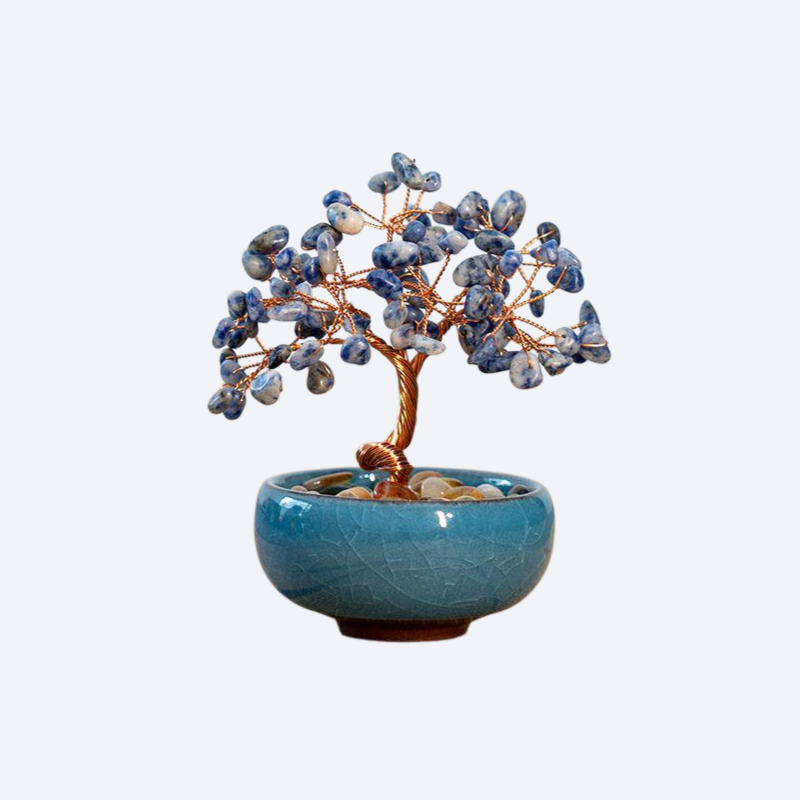 天然原石クリスタルの木の形をした机の置物