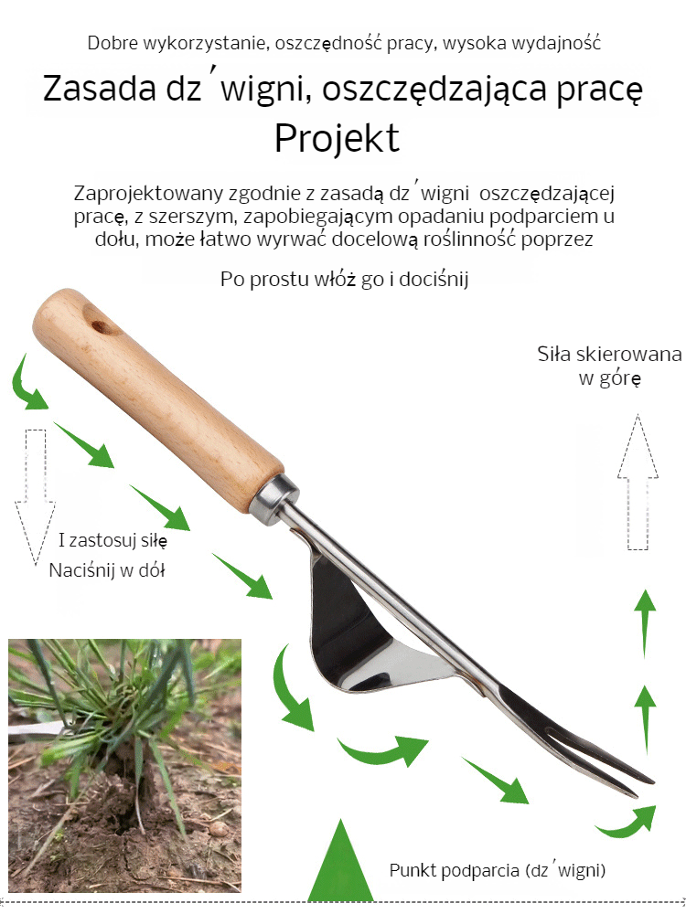 Wielofunkcyjny wyrywacz chwastów ze stali nierdzewnej