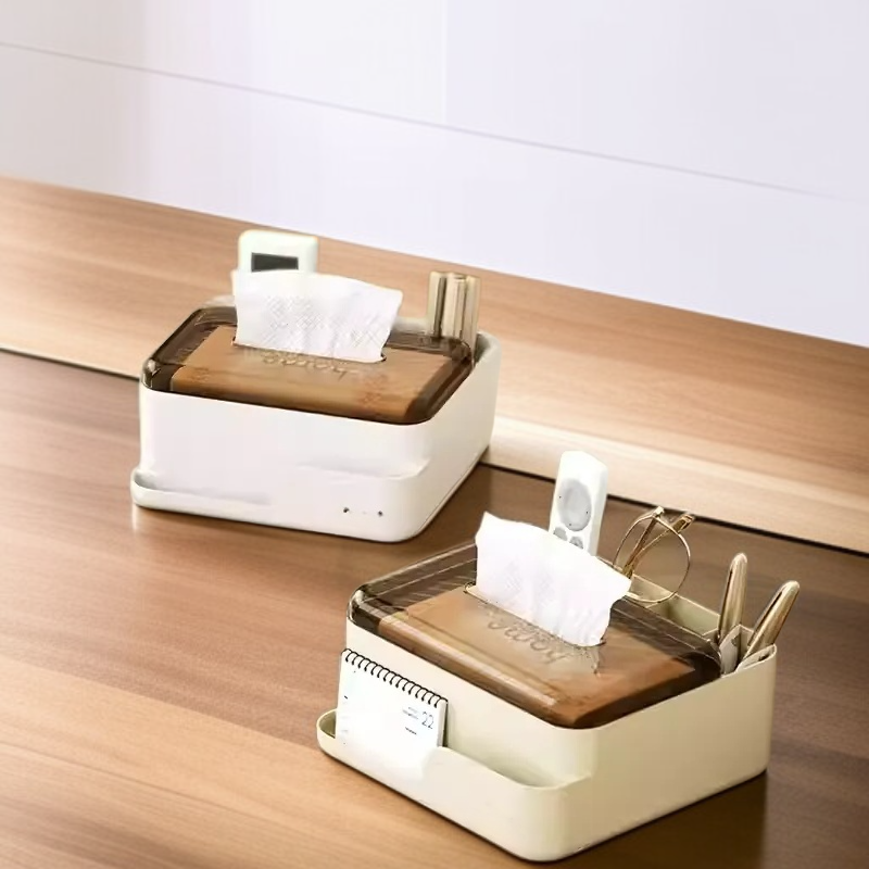 거실 티테이블 다용도 수납함 가벼운 럭셔리 책상 티슈케이스 필통 수납함 거실 책상 수납함