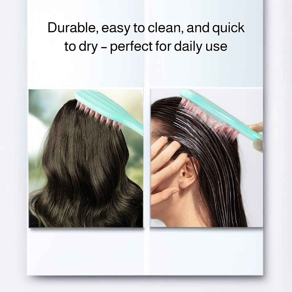 Ginkgo Leaf Long Handle Coarse Teeth Soft Teeth Shampoo Comb