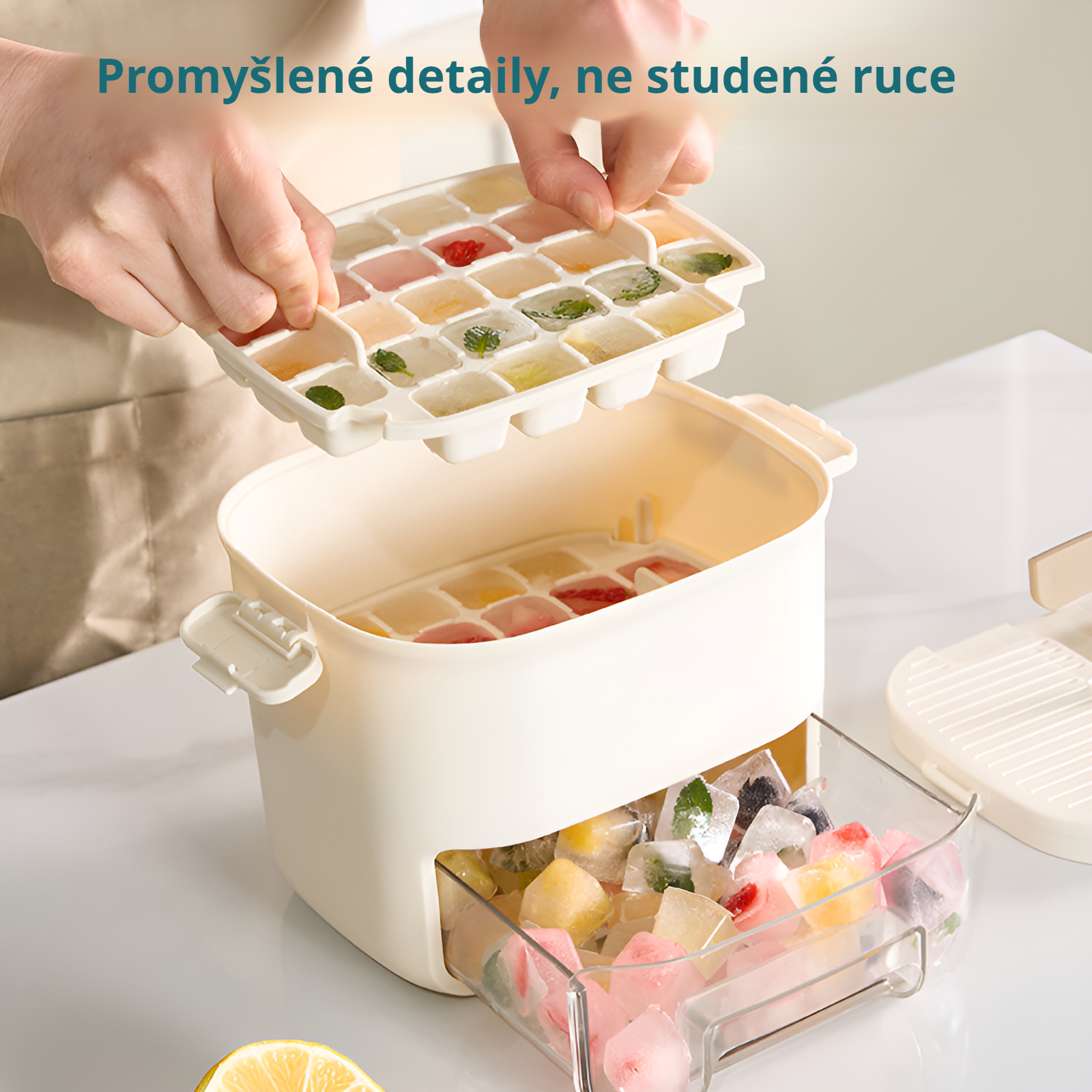 Durable and safe plastic ice cube mold