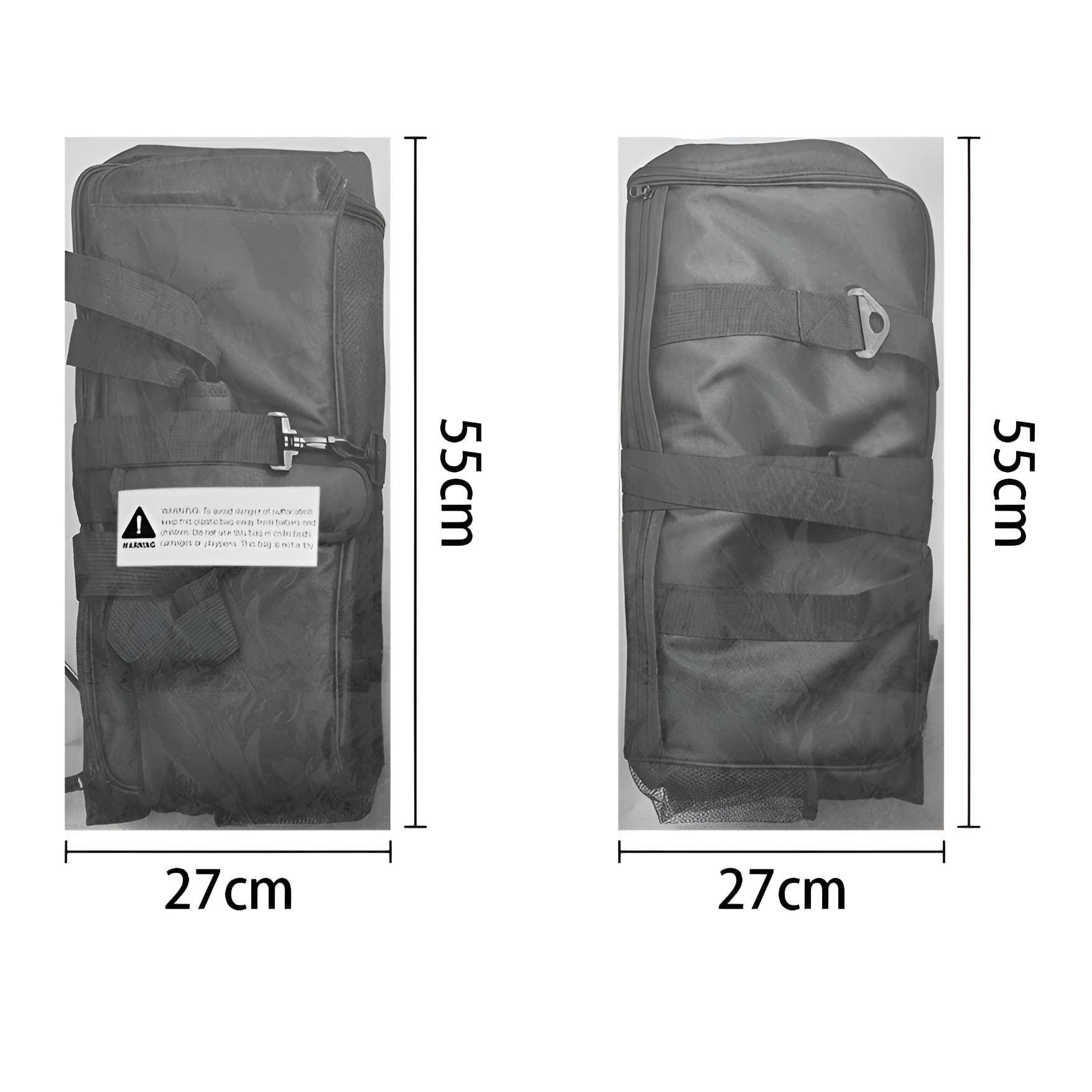 多機能ポケット付き収納バッグのデザイン