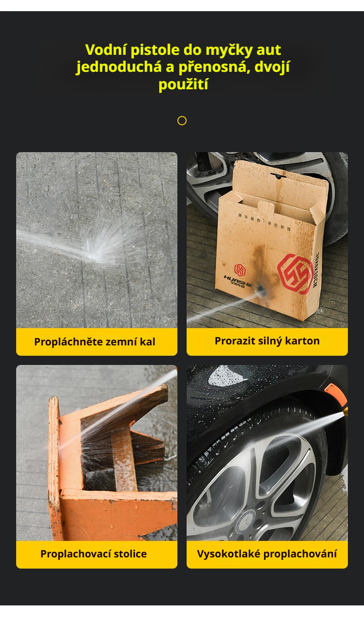 Ergonomická rukojeť vysokotlaké pistole na auto