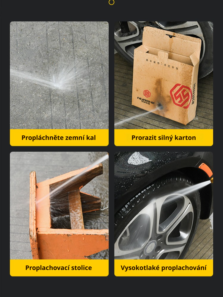 Vysokotlaká vodní pistole s tryskou z čisté mědi na mytí aut