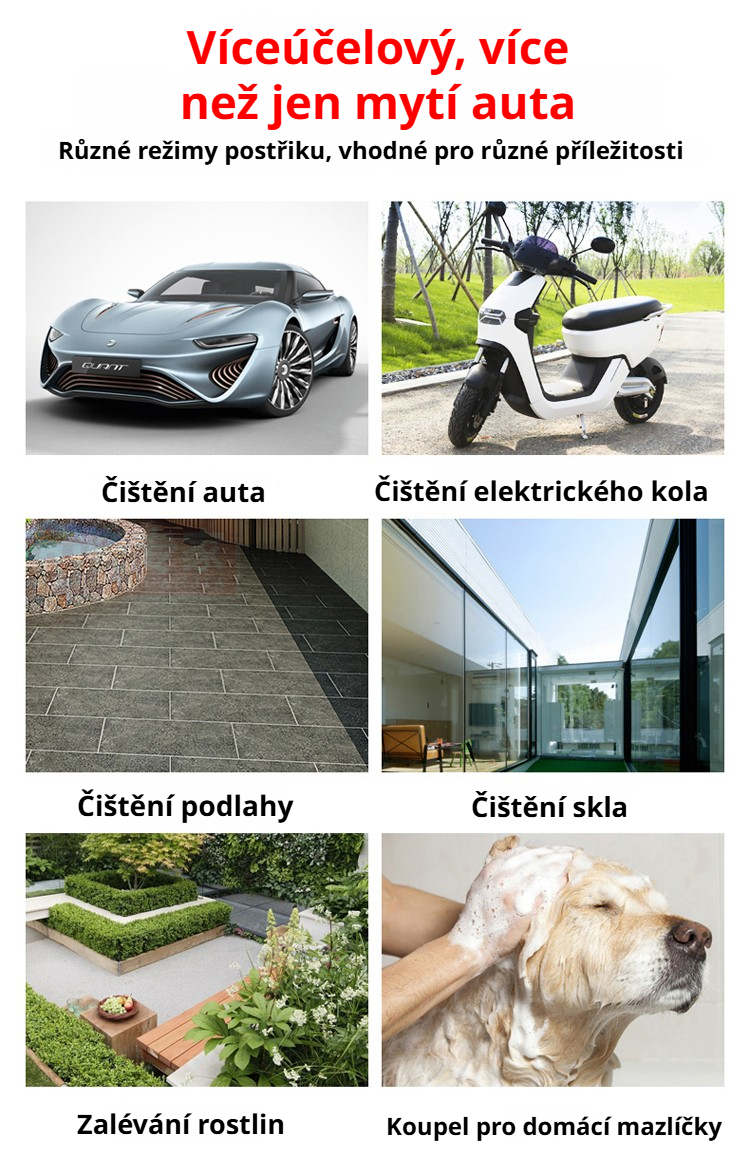 Odolná konstrukce vodní pistole s tryskou z čisté mědi