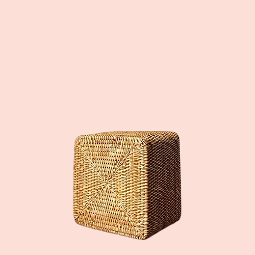 越南藤編製純手工收納盒 茶几收納籃 遙控器紅酒圓形收納架