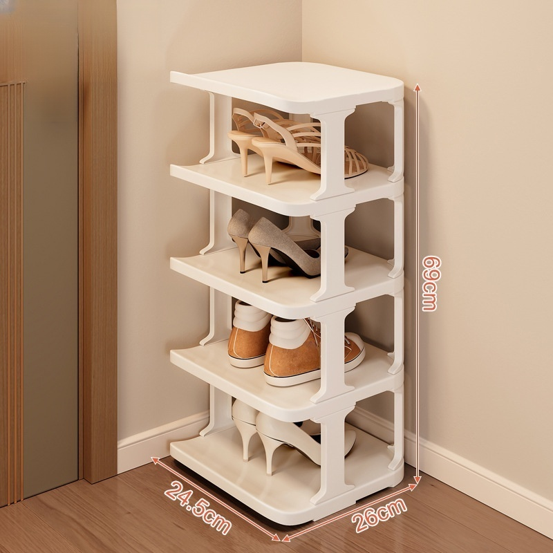 가정용 도어뒤에 설치 가능한 간단한 방진 신발장 다층공간절약형 소형신발장 수납공간