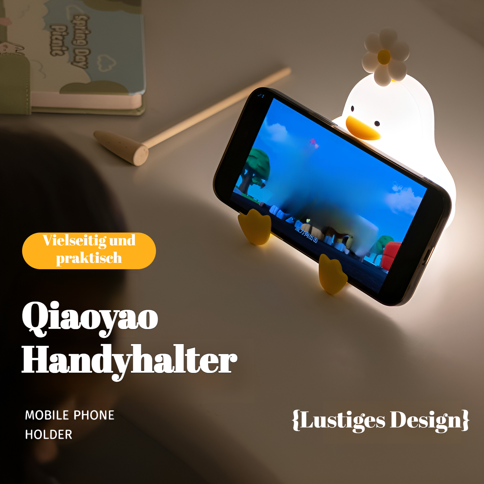 Blume ente schlaf mit kleine nachtlicht bett mit induktion kinder geburtstag geschenk pat lampe leuc