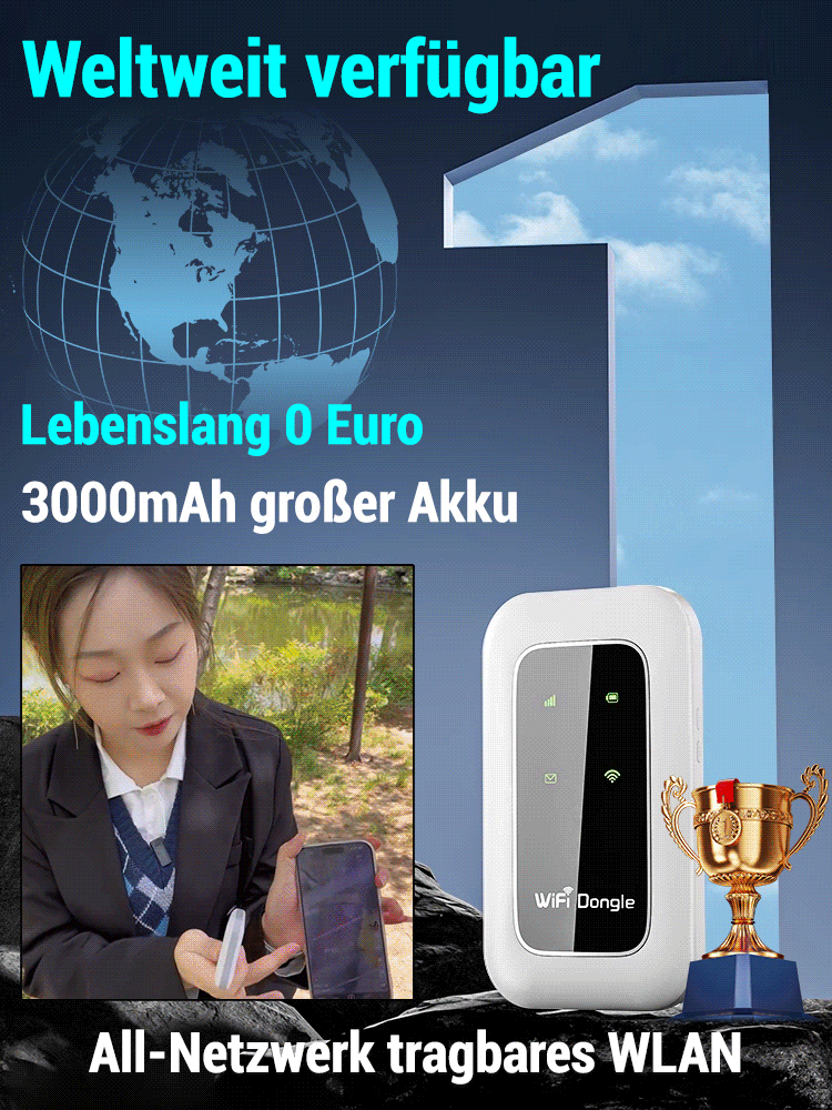 【Einschalten und verwenden, lebenslang kostenlos】 Universelles tragbares WLAN