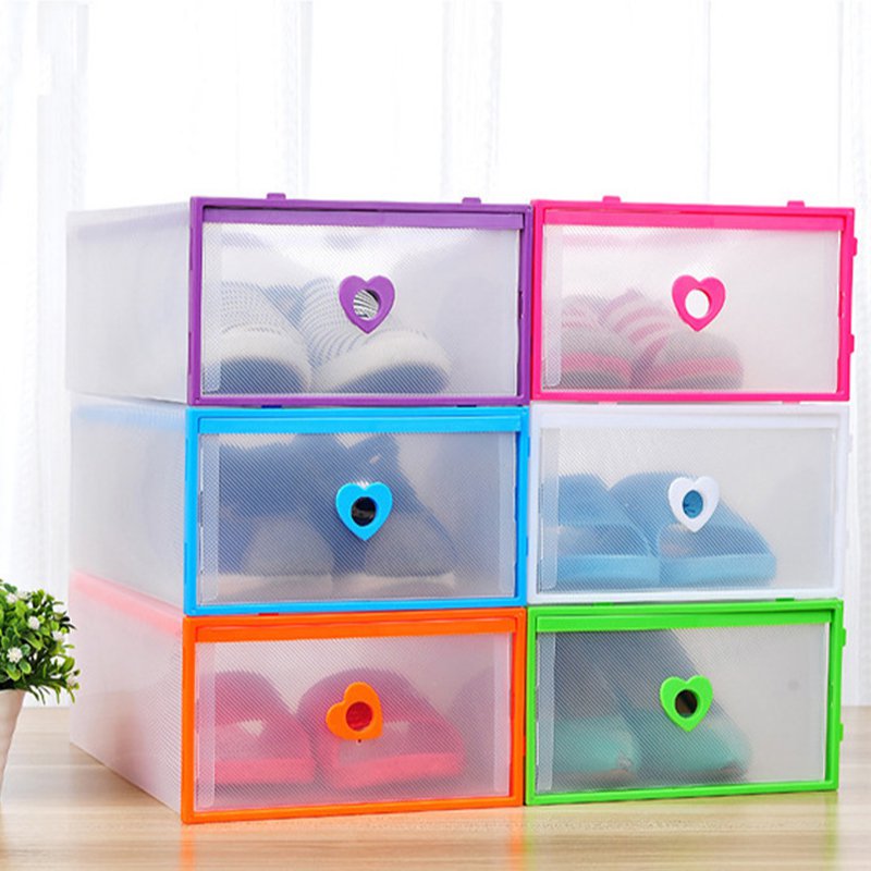 ハートデザイン引出し靴収納ボックス