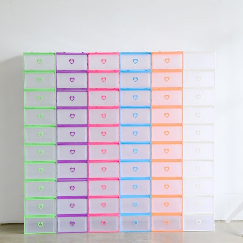 ハートデザイン引出し靴収納ボックス