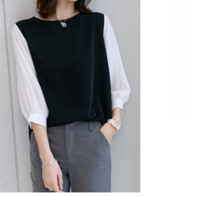 レディース ラウンドネック ゆったり 半袖 夏 半袖トップス ラウンドネックルーズ半袖レディースシャツ