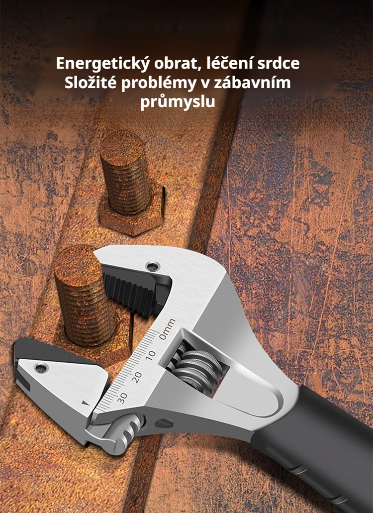 Nastavitelný klíč s ergonomickou rukojetí