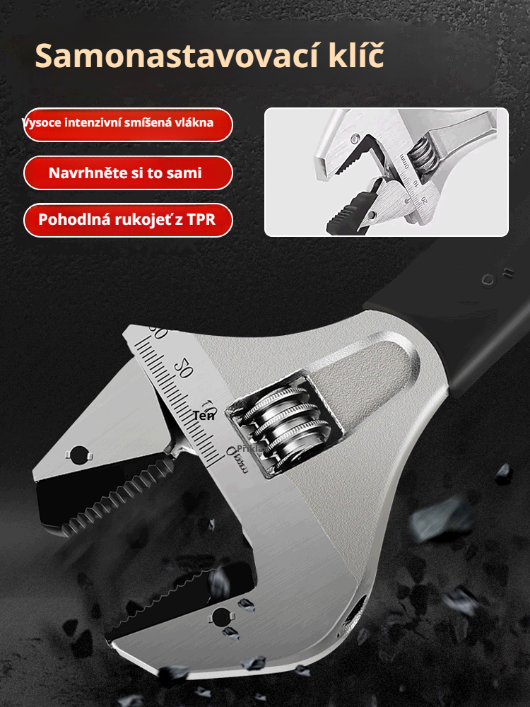 Nastavitelný klíč s vysokou pevností, multifunkční plochý klíč