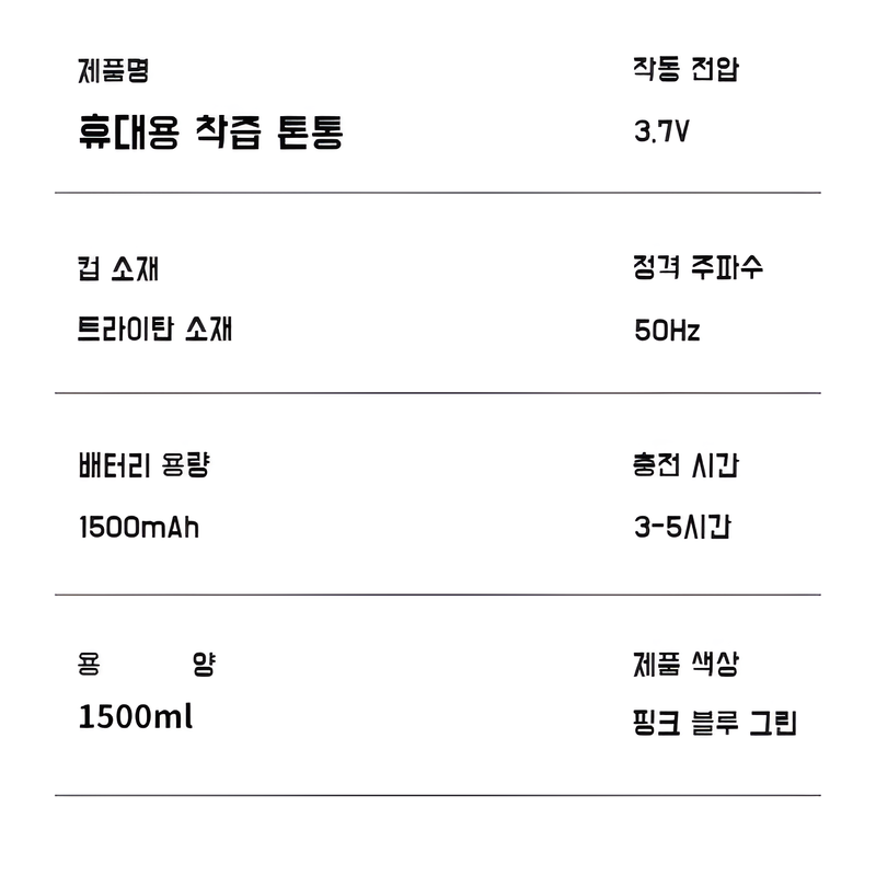 휴대용 대용량 빨대 다용도 휴대용 착즙컵 톤톤통