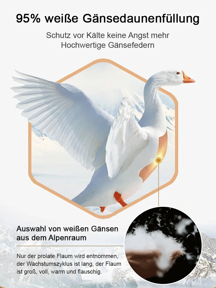 [Celebrity Style] Mittellange Slim-Daunenjacke