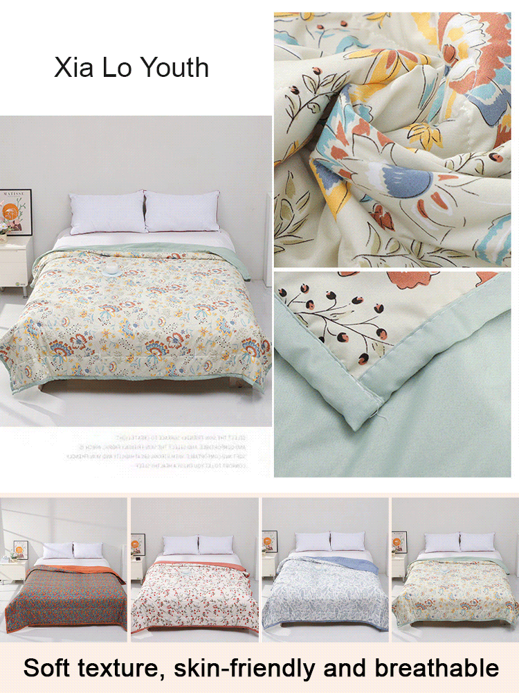 "Body closer to nature" lightweight machine-washable summer quilt