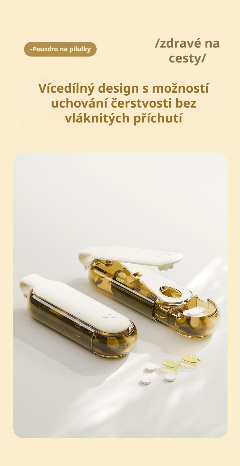 Bezpečné uložení léků v přenosném dávkovači