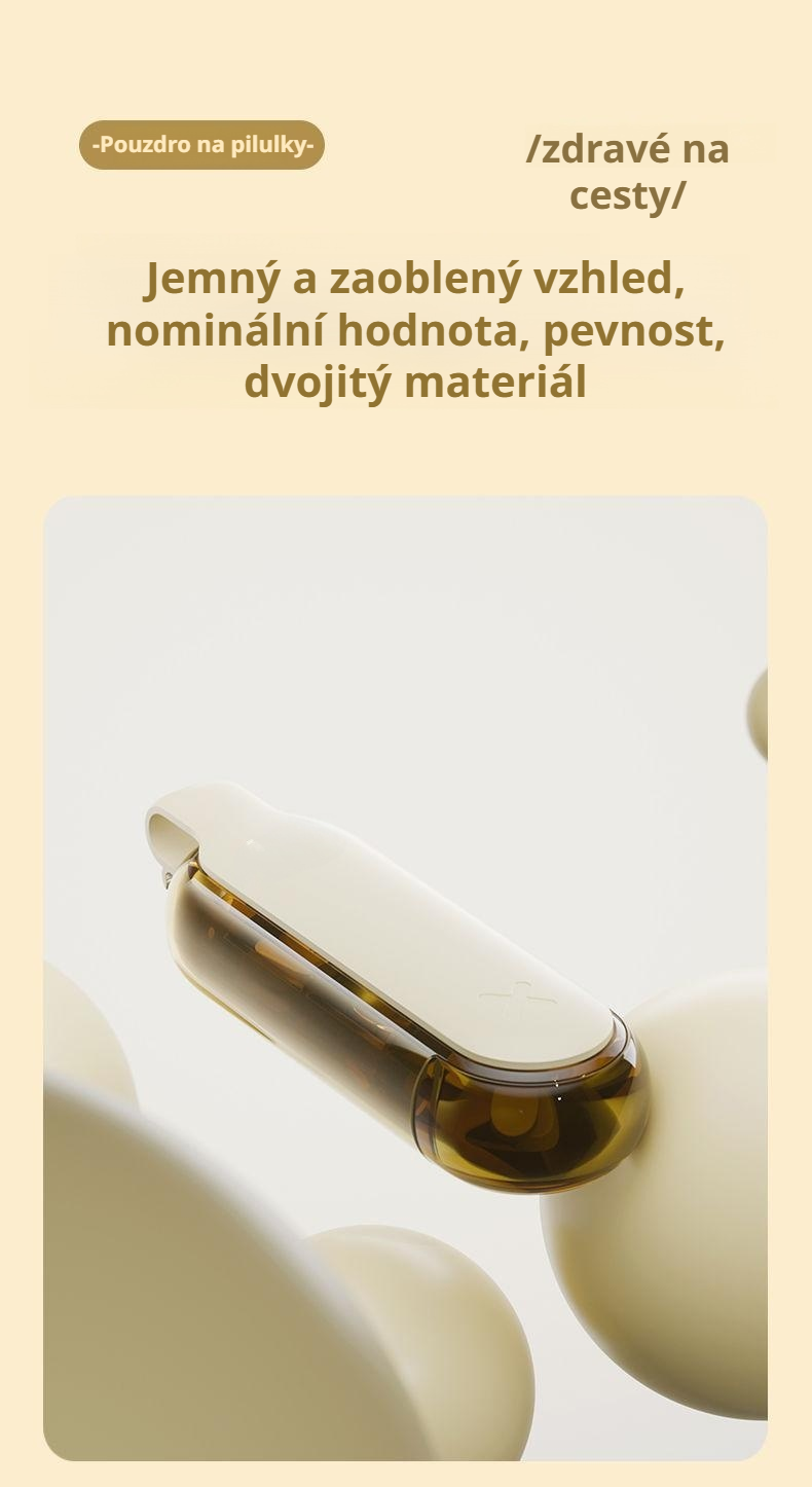 Praktická krabička na léky s jednoduchým otevíráním