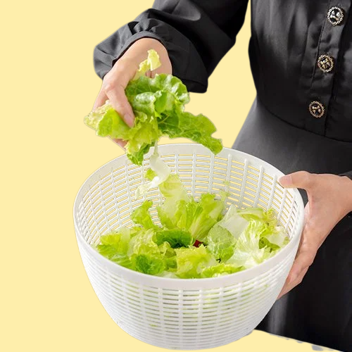 家庭用野菜手動水切りバスケット