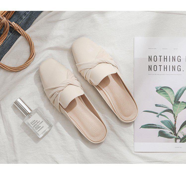 반 토 슈즈 굽 없는 샌들 까르푸 뮬